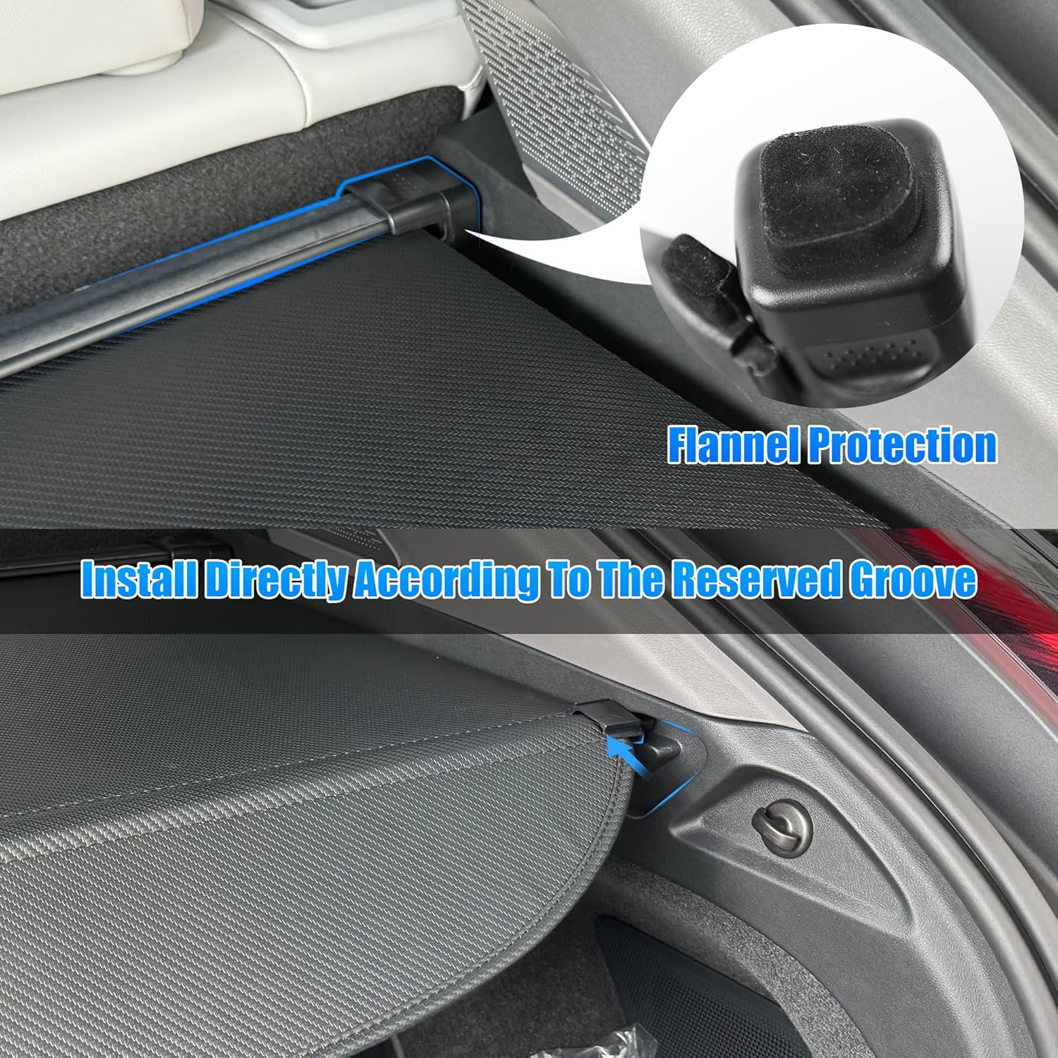 Cargo Cover for 2021-2025 Nissan Rogue, Retractable Rear Trunk Cover Compatible with 2023 2024 2025 Nissan Rogue Security Shielding Shade No Gap Car Accessory Black, Carbon Fiber